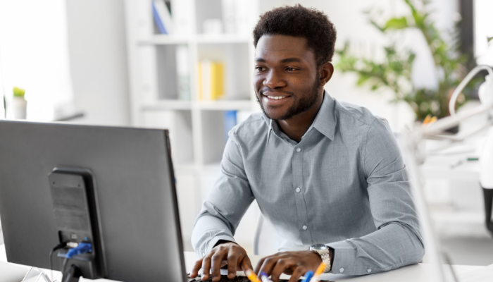 Man working at computer