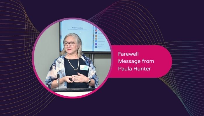 Farewell Message from Paula Hunter